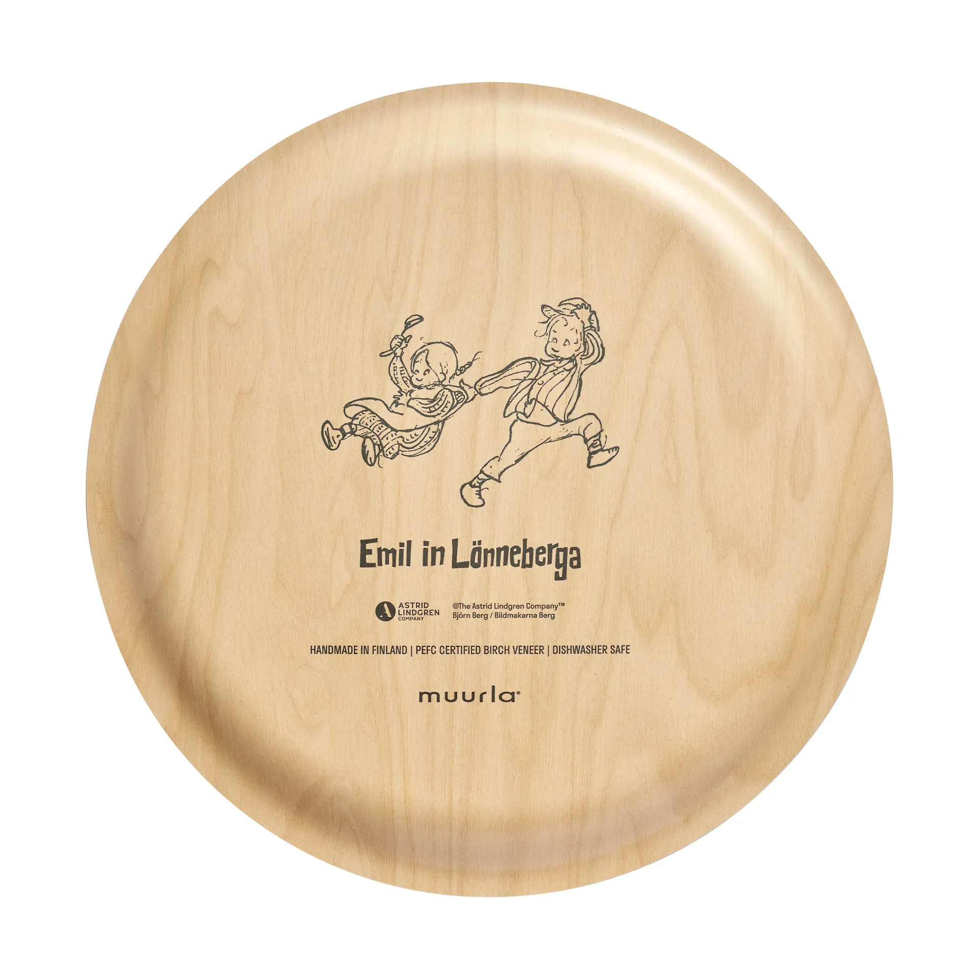 Emil dienblad Ø25 cm, Blauw Muurla