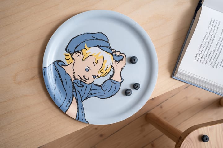 Emil dienblad Ø25 cm, Blauw Muurla