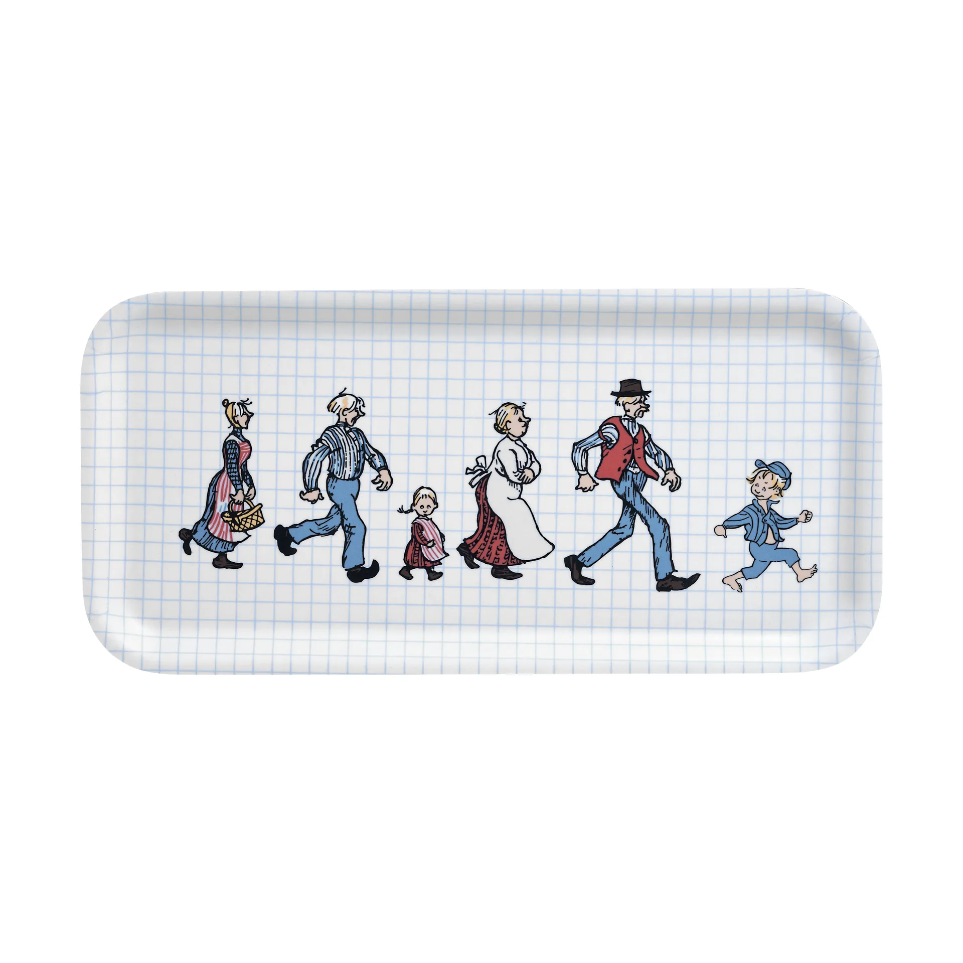 Emil The Katthult Folks dienblad 13x27 cm, Berkenhout Muurla