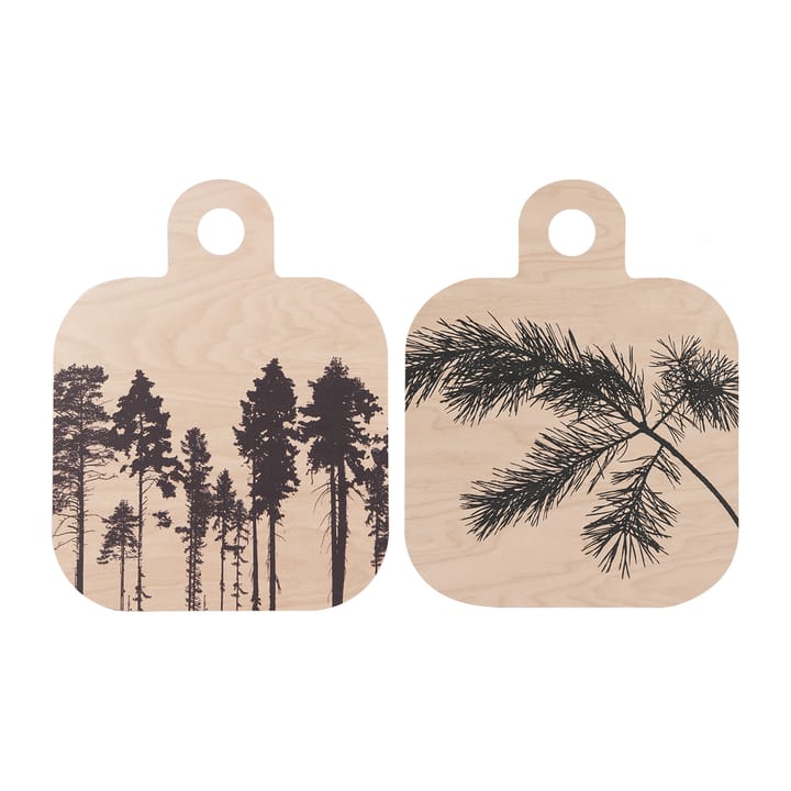 Forest snijplank 25x32 cm - natuur-zwart - Muurla