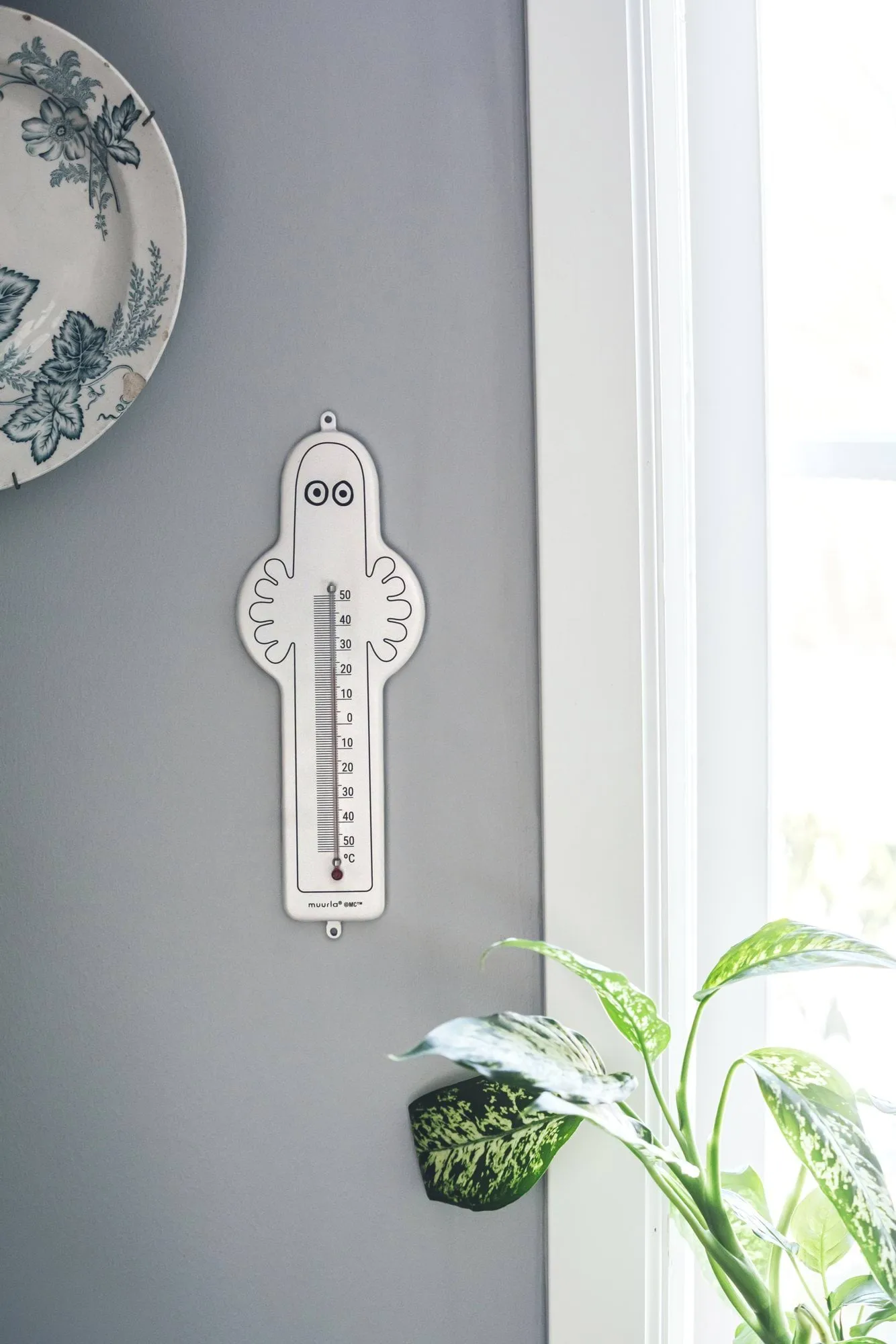 Hattifnattarna thermometer, Gegalvaniseerd, 25 cm Muurla