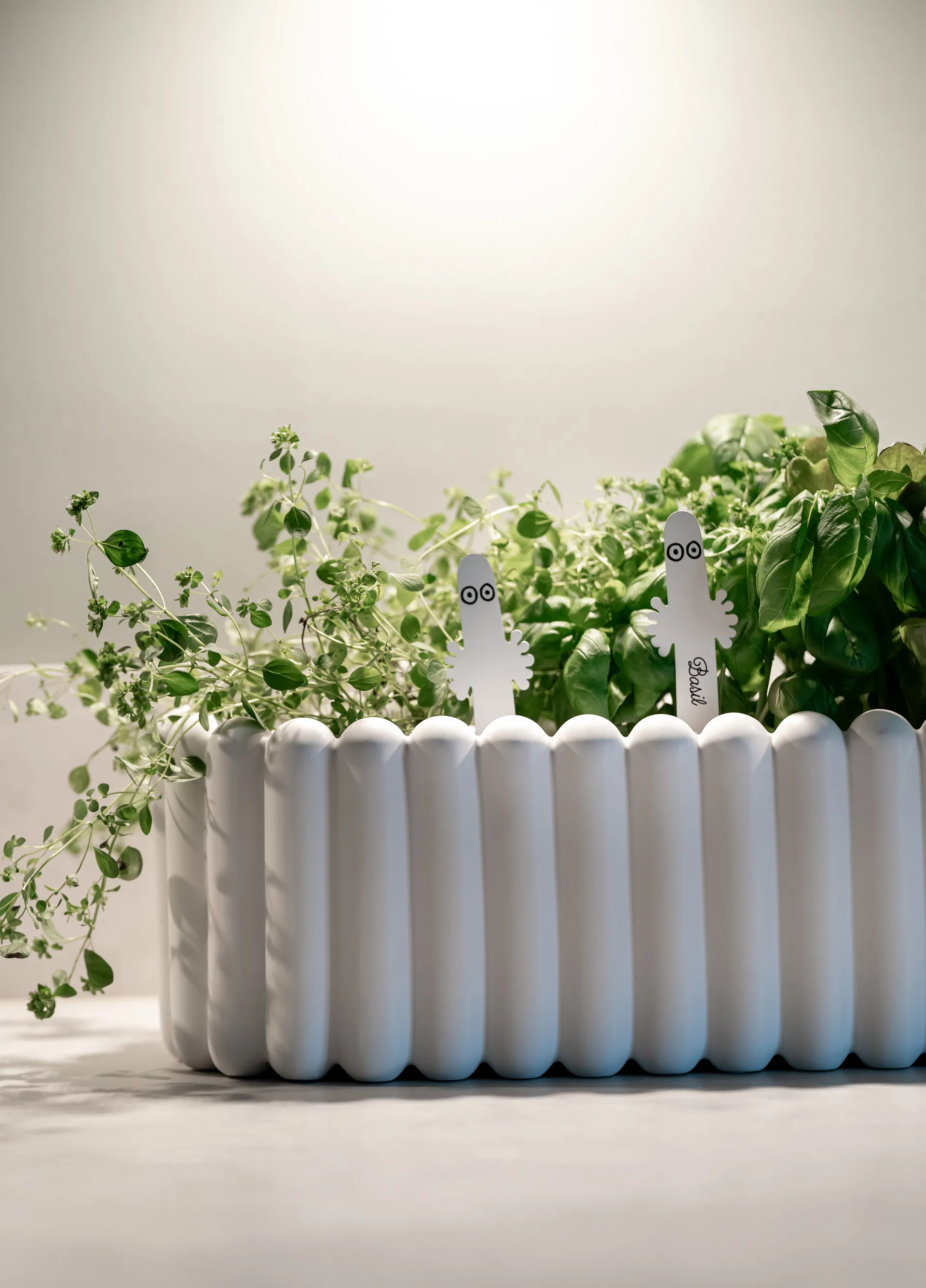 Hemul plantenlabel 4-pack, Wit Muurla