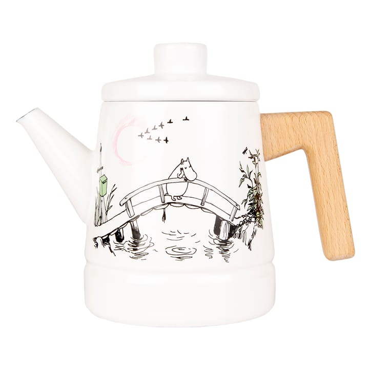 Missing you koffiekan emaille 1,6 l - Wit - Muurla