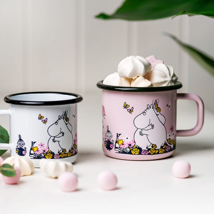Moemin geëmaileerde mok knuffel 37 cl, Roze Muurla