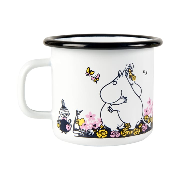 Moemin geëmailleerde mok knuffel 25 cl, Wit Muurla