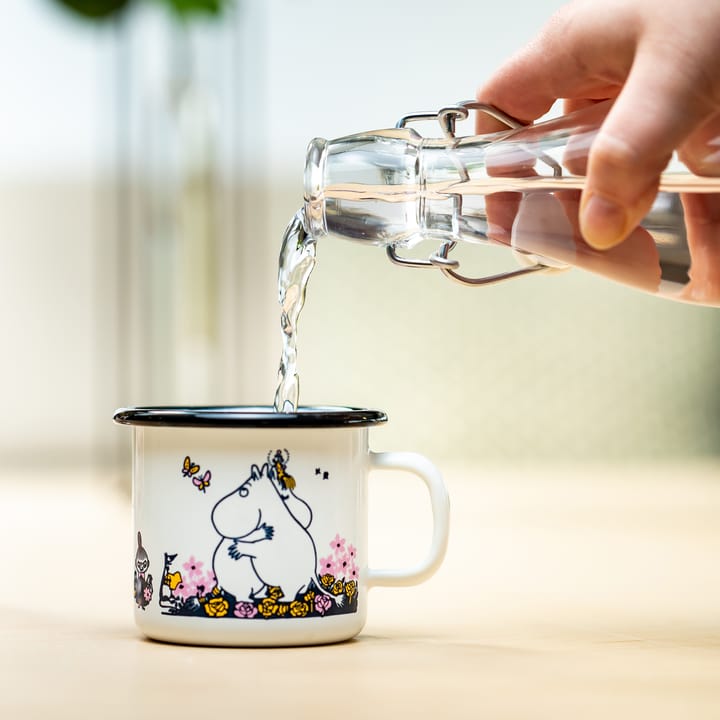 Moemin geëmailleerde mok knuffel 25 cl, Wit Muurla
