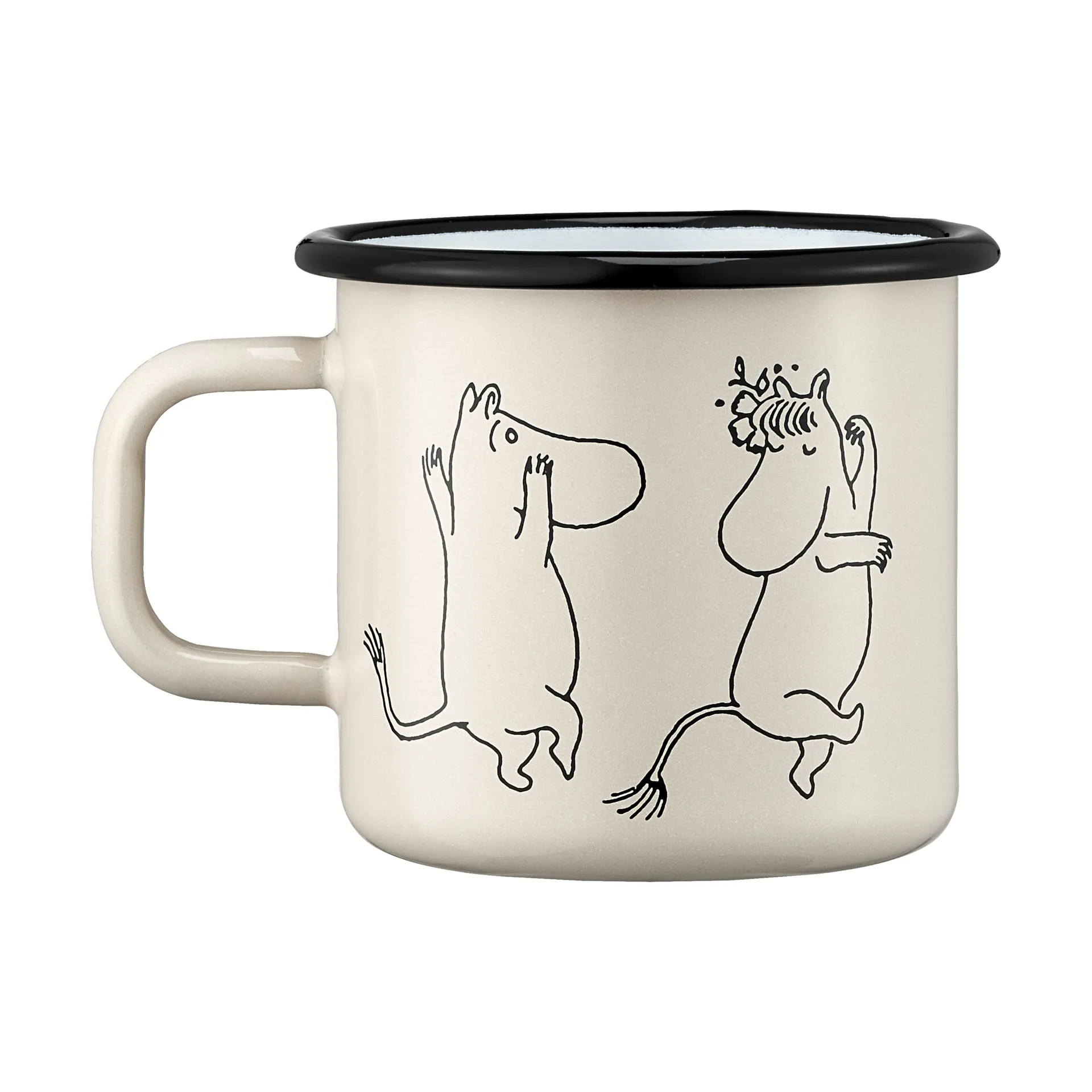Moomin 80 emaille mok 37 cl, Wit Muurla