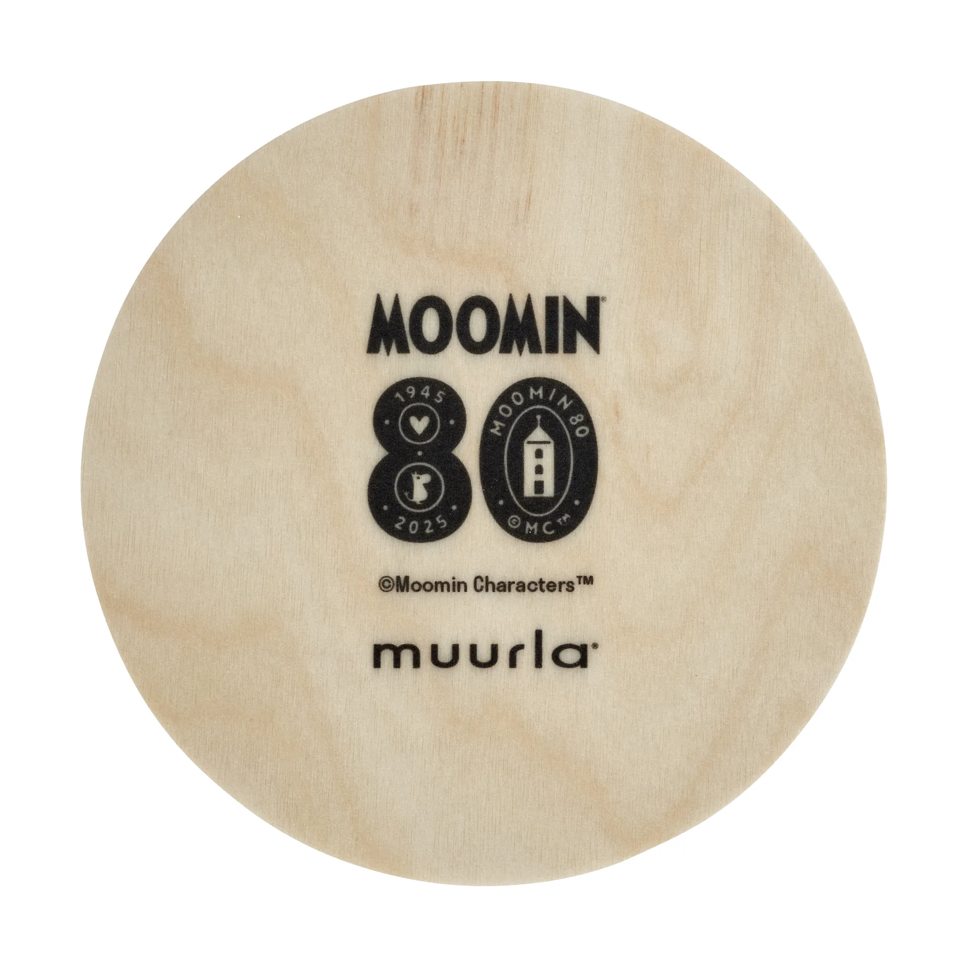 Moomin 80 glazen onderzetters Ø11 cm 4-pack, Multi Muurla