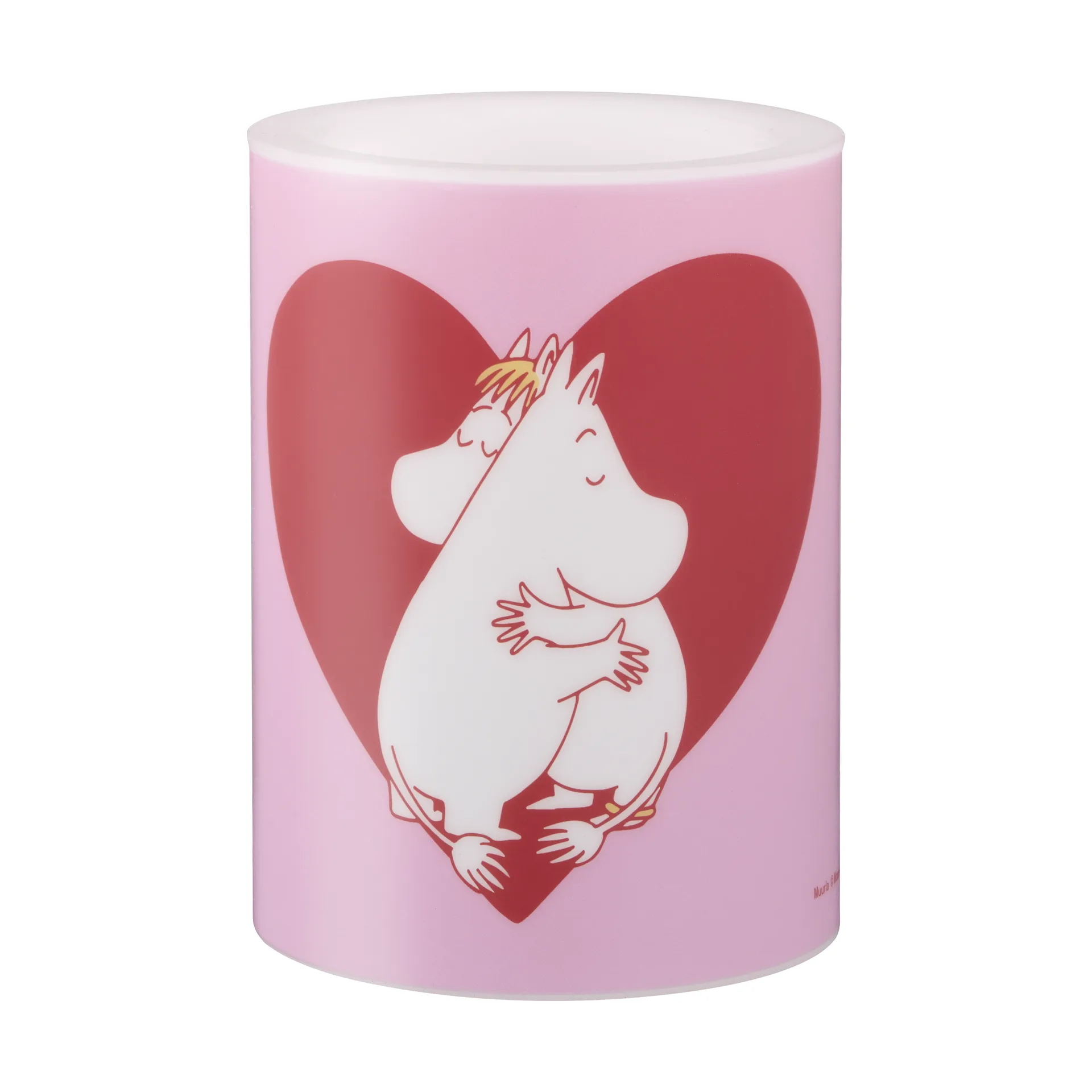 Moomin blokkaars LED 10 cm, Heart Muurla