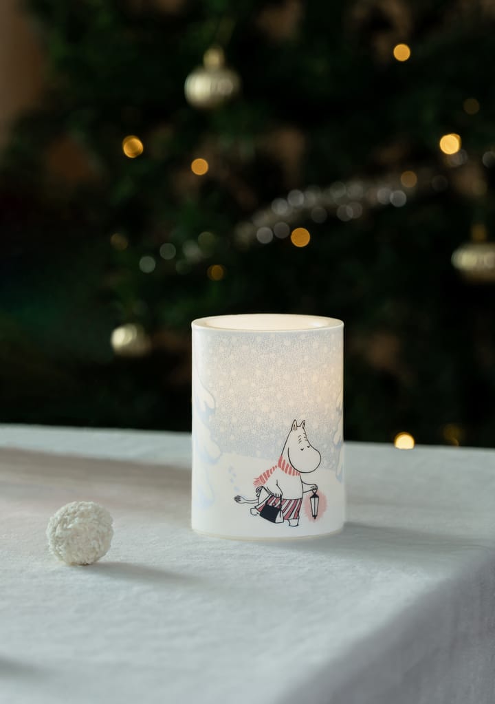Moomin blokkaars LED 10 cm - Let it snow - Muurla