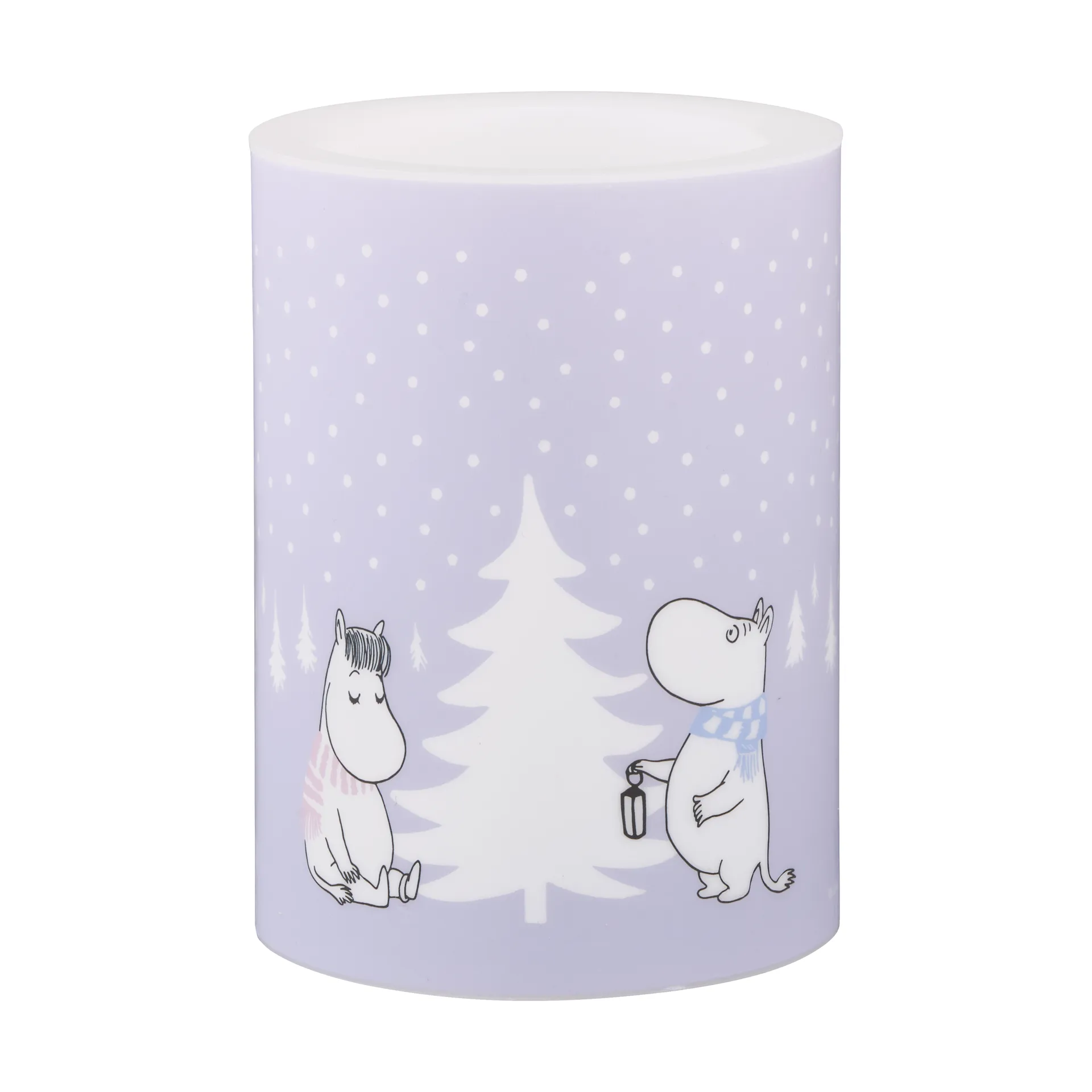 Moomin blokkaars LED 10 cm, Snowfall Muurla