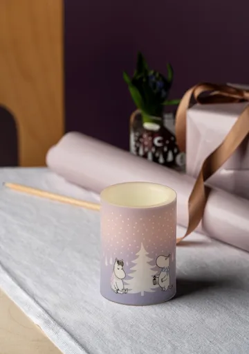 Moomin blokkaars LED 10 cm - Snowfall - Muurla