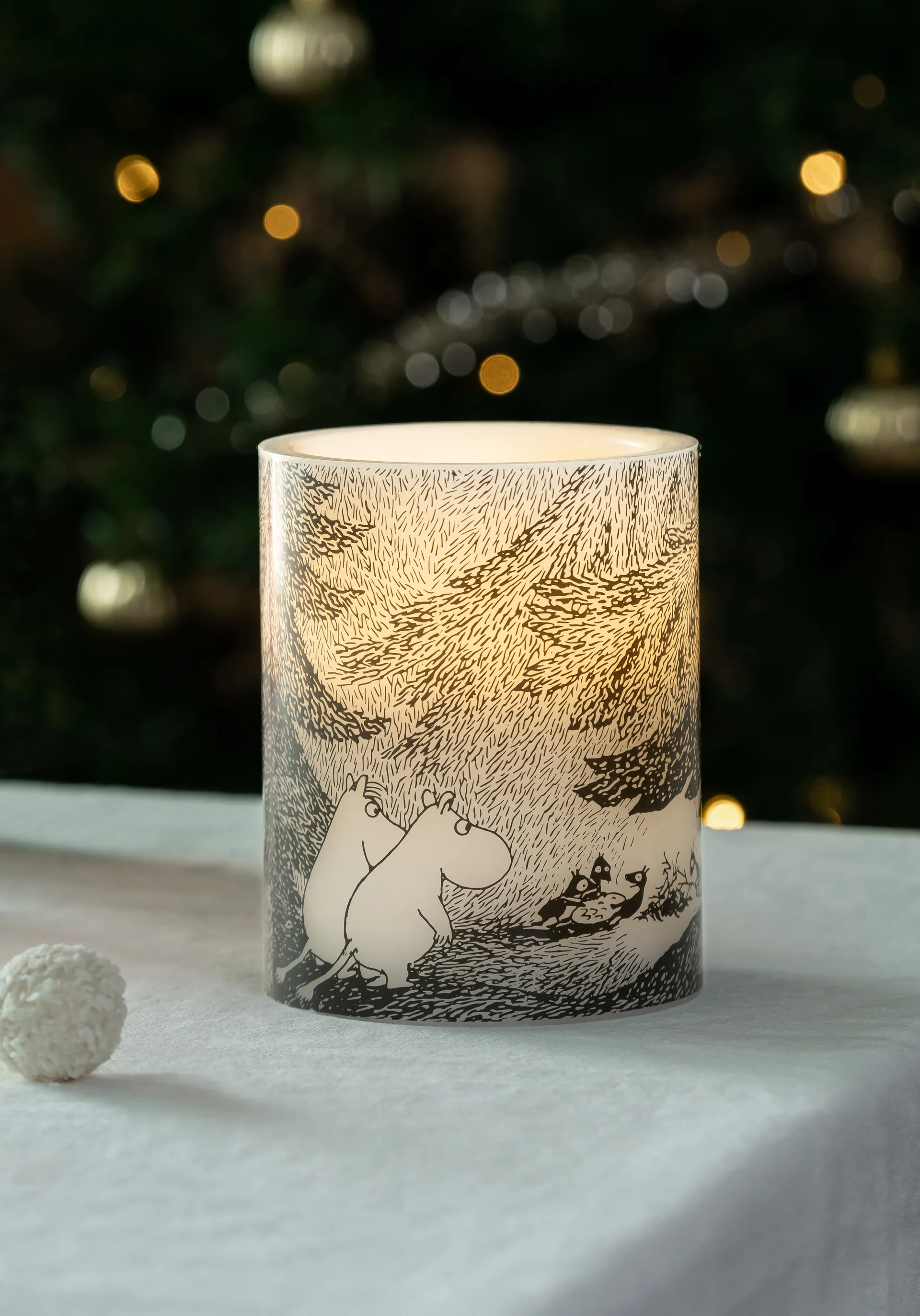 Moomin blokkaars LED 12,5 cm, Under the trees Muurla