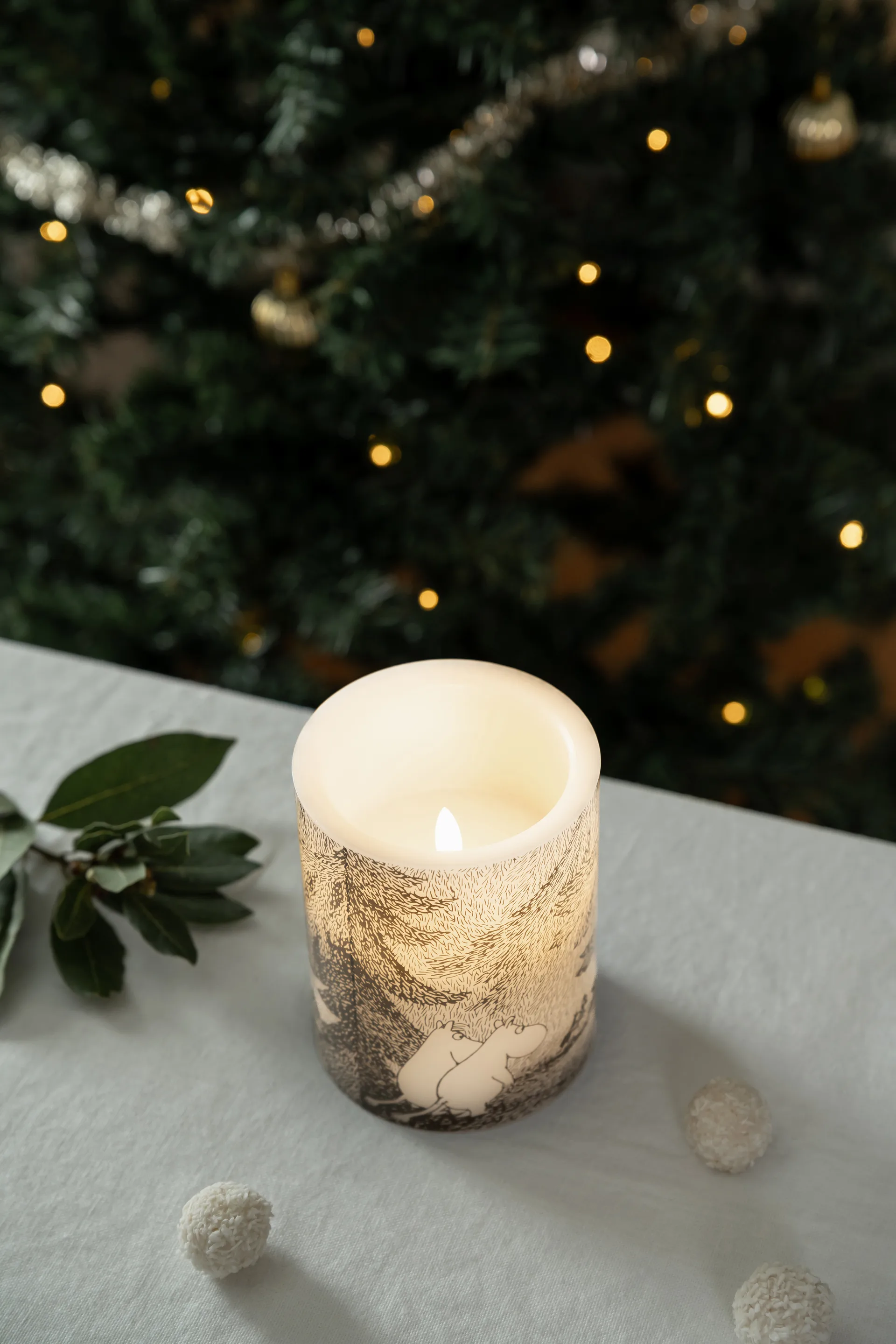 Moomin blokkaars LED 12,5 cm, Under the trees Muurla