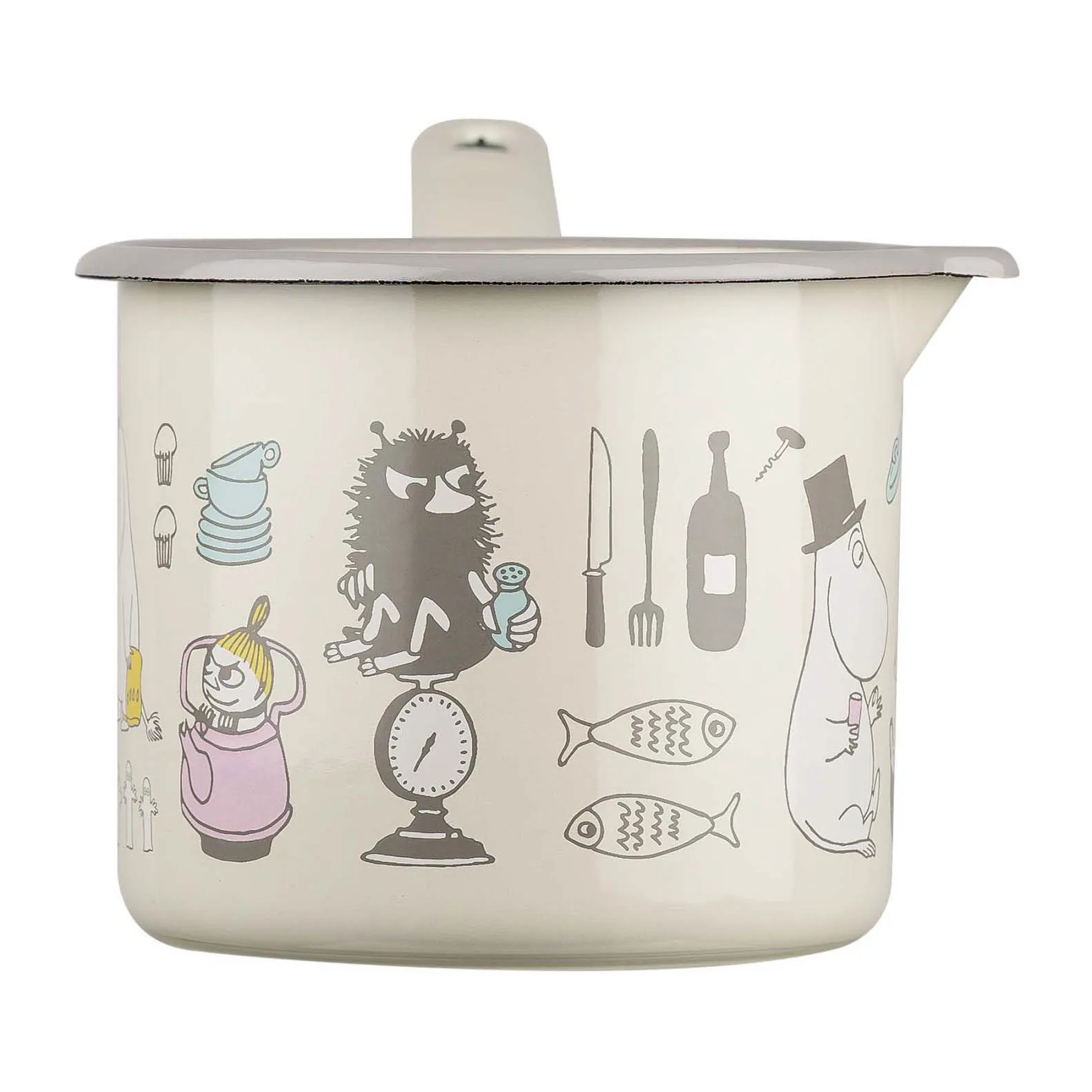 Moomin Bon Appétit steelpan 1,3 liter, Beige Muurla