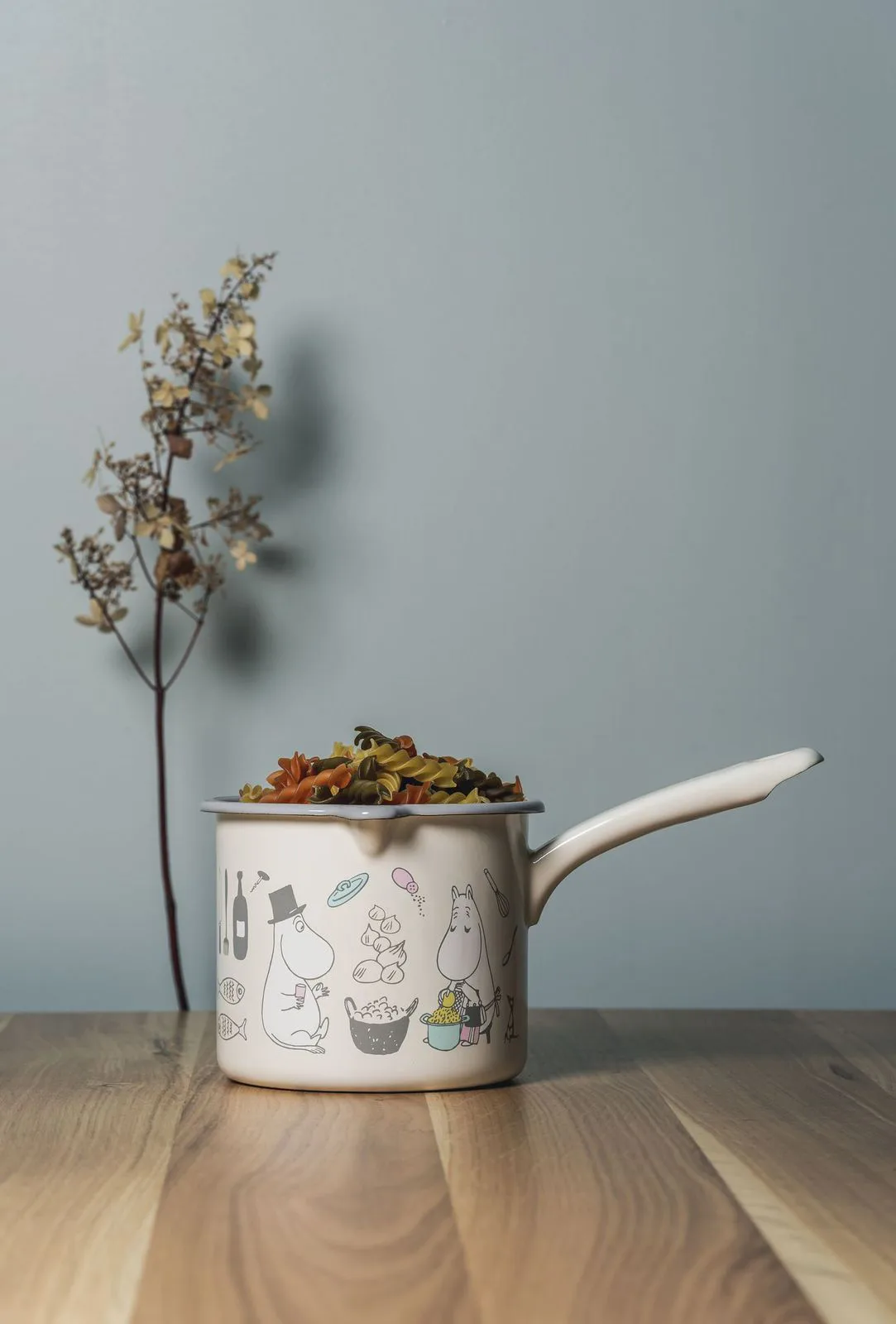 Moomin Bon Appétit steelpan 1,3 liter, Beige Muurla