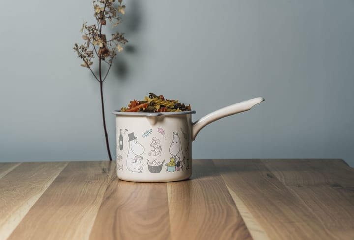 Moomin Bon Appétit steelpan 1,3 liter, Beige Muurla