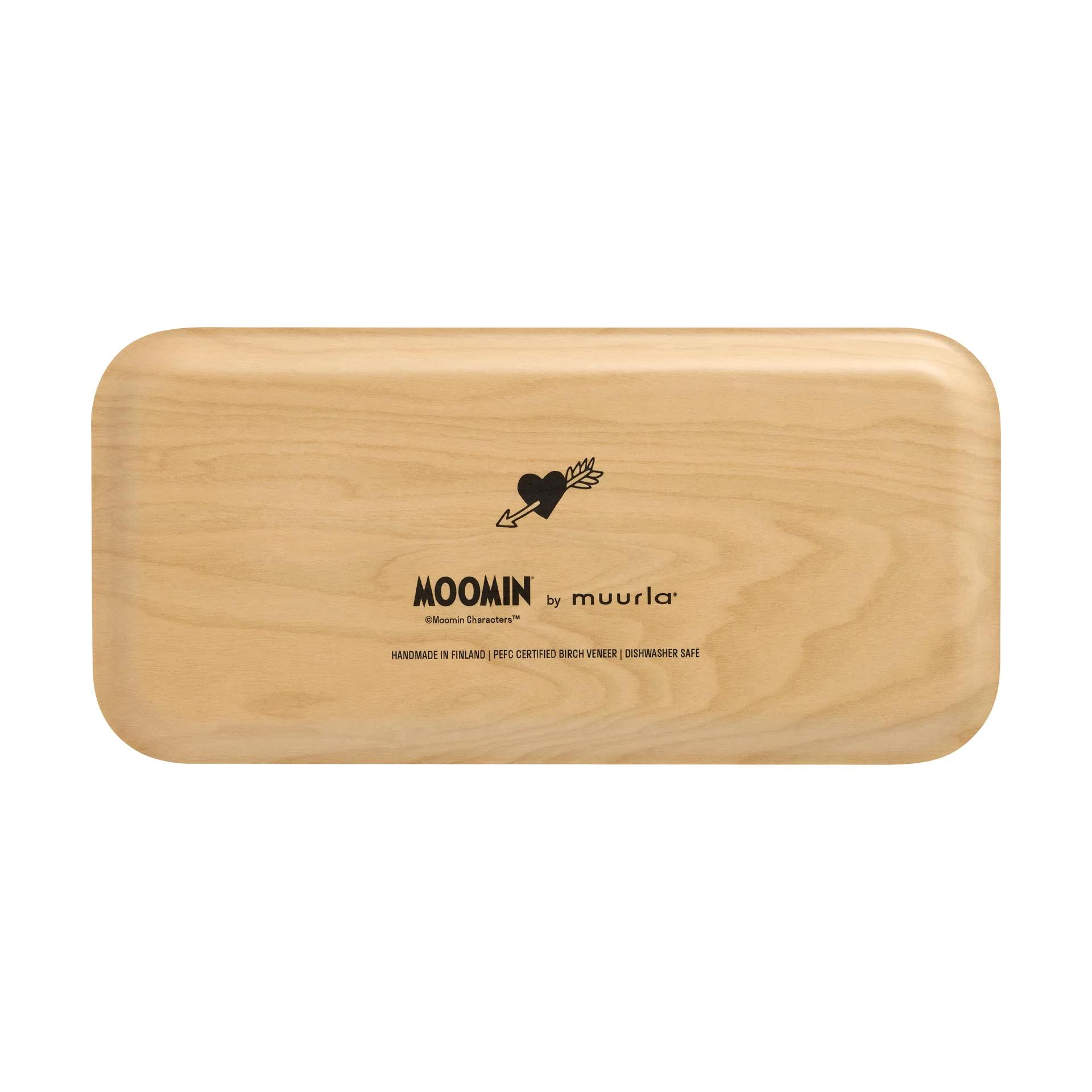 Moomin dienblad 13x27 cm, Heart Muurla