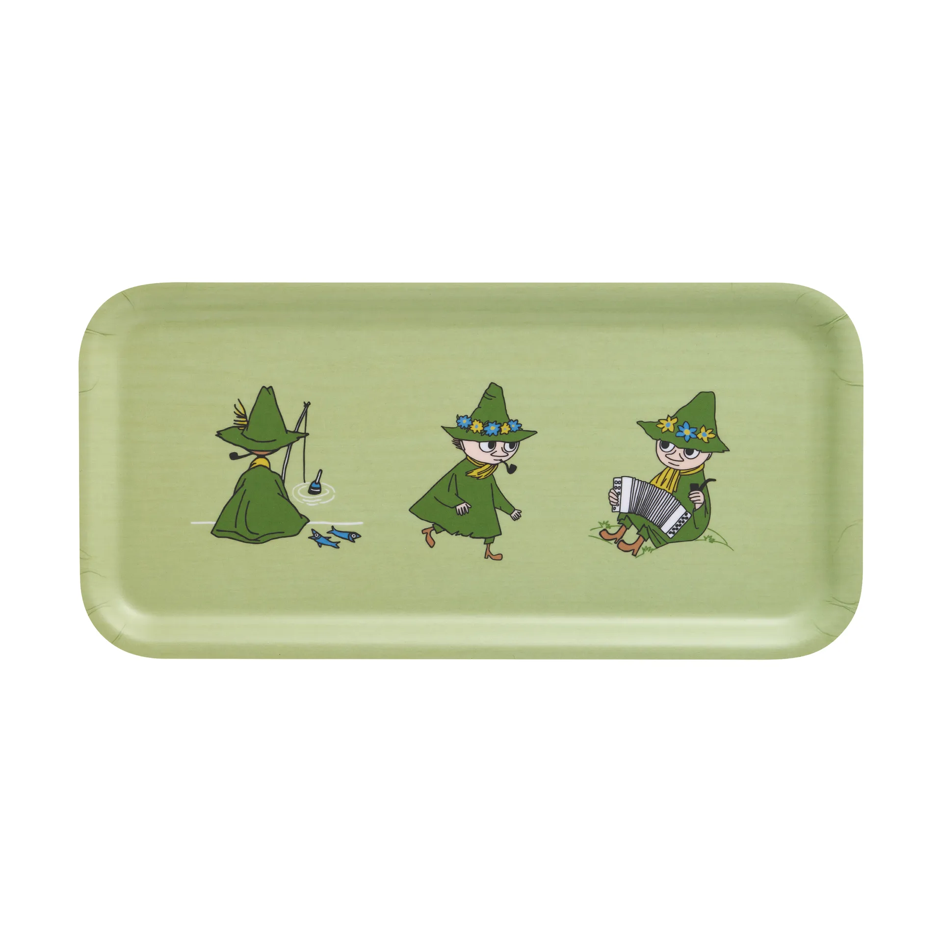 Moomin dienblad 13x27 cm, Retro Snufkin Muurla