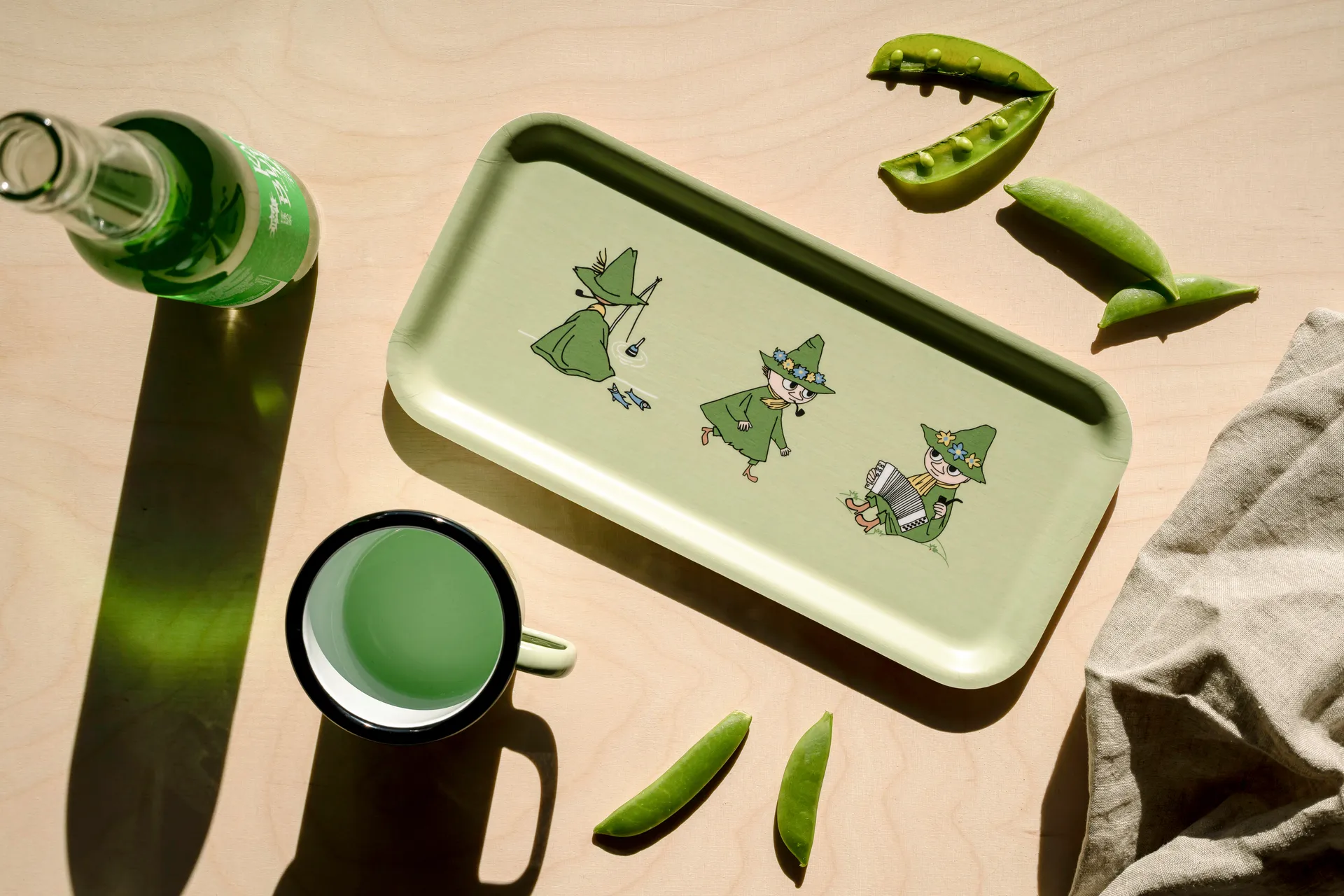 Moomin dienblad 13x27 cm, Retro Snufkin Muurla