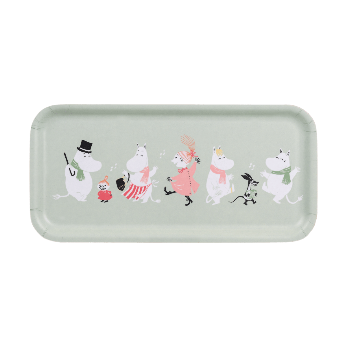 Muurla Moomin dienblad 13x27 cm Spirits | Scandinavisch Interieur | Dienbladen | Groen