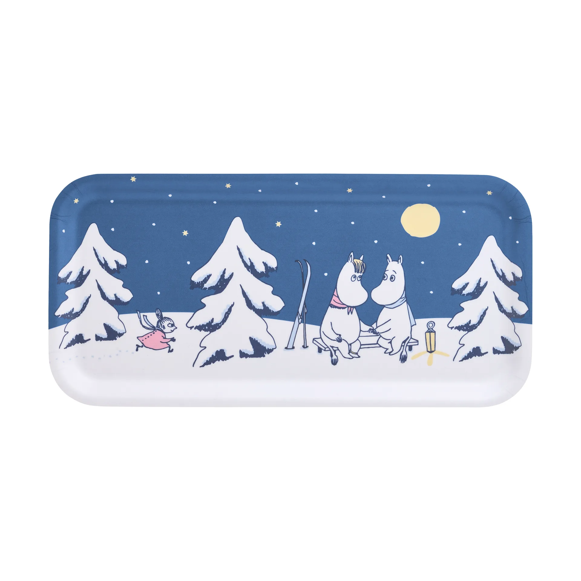 Moomin dienblad 13x27 cm, Starry night Muurla