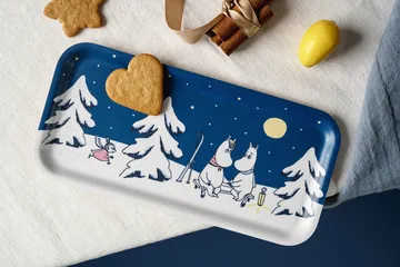 Moomin dienblad 13x27 cm - Starry night - Muurla