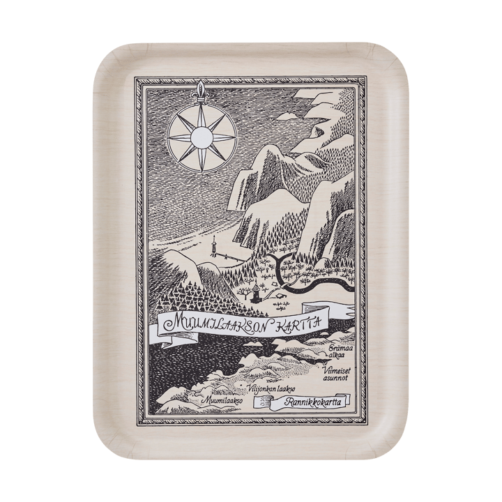 Moomin dienblad 32x42 cm - Finnish Moominvalley map - Muurla