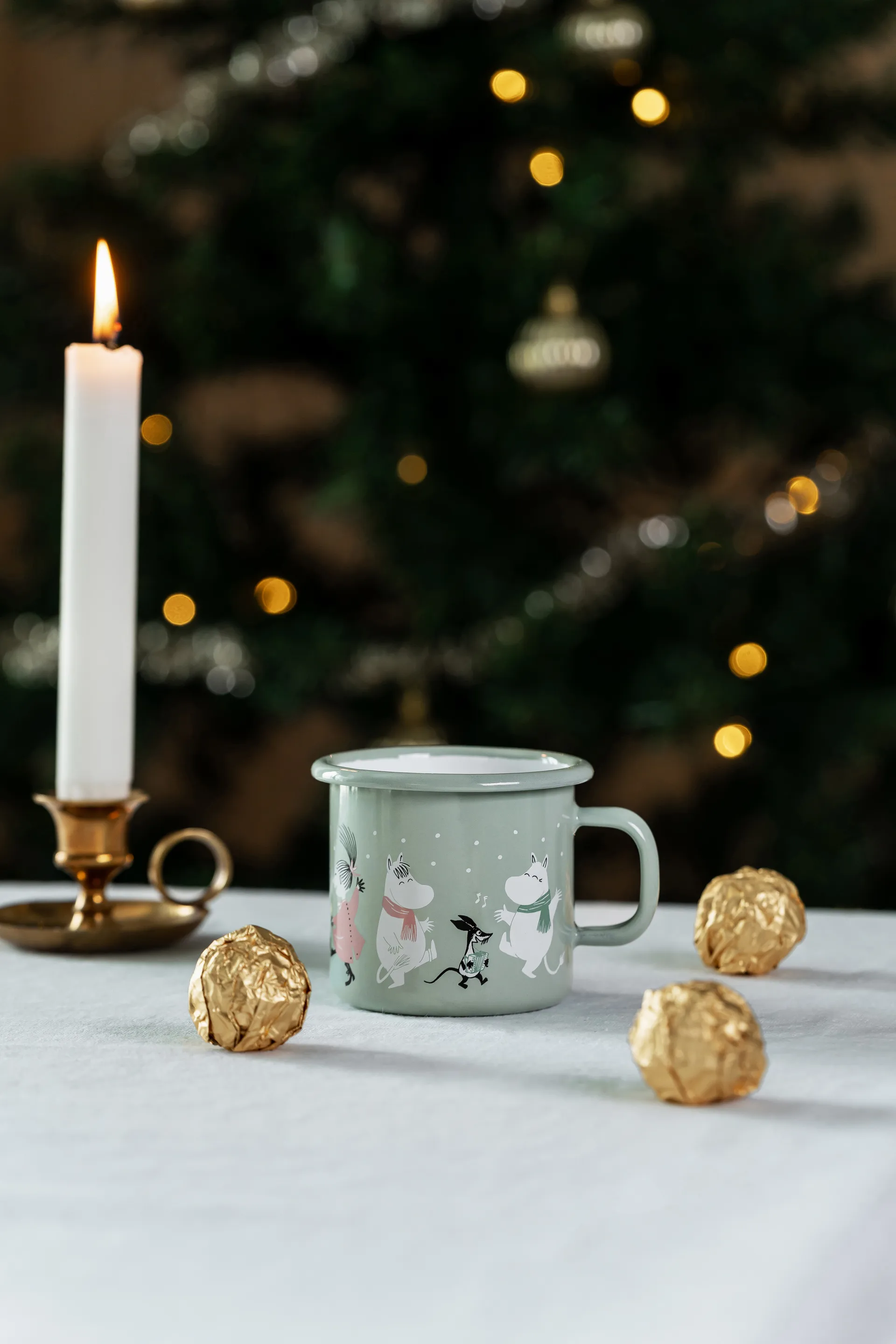 Moomin emaille mok 25 cl, Festive spirits Muurla