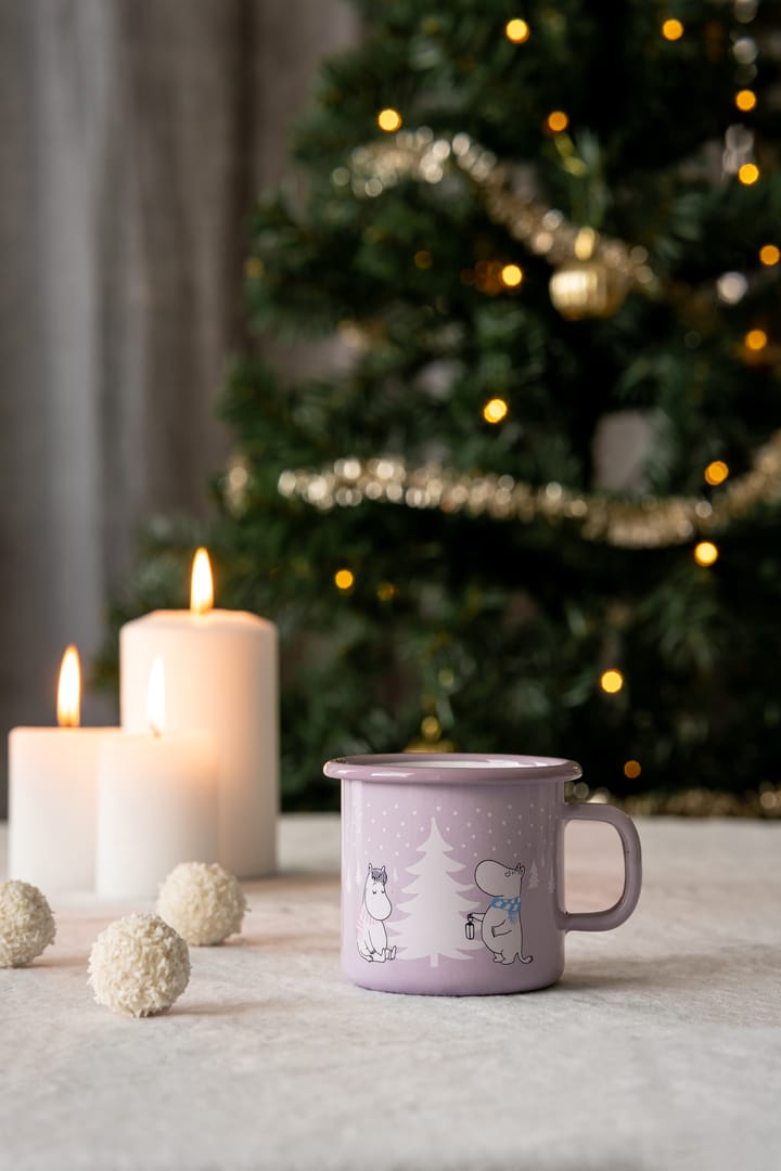 Moomin emaille mok 25 cl, Snowfall Muurla