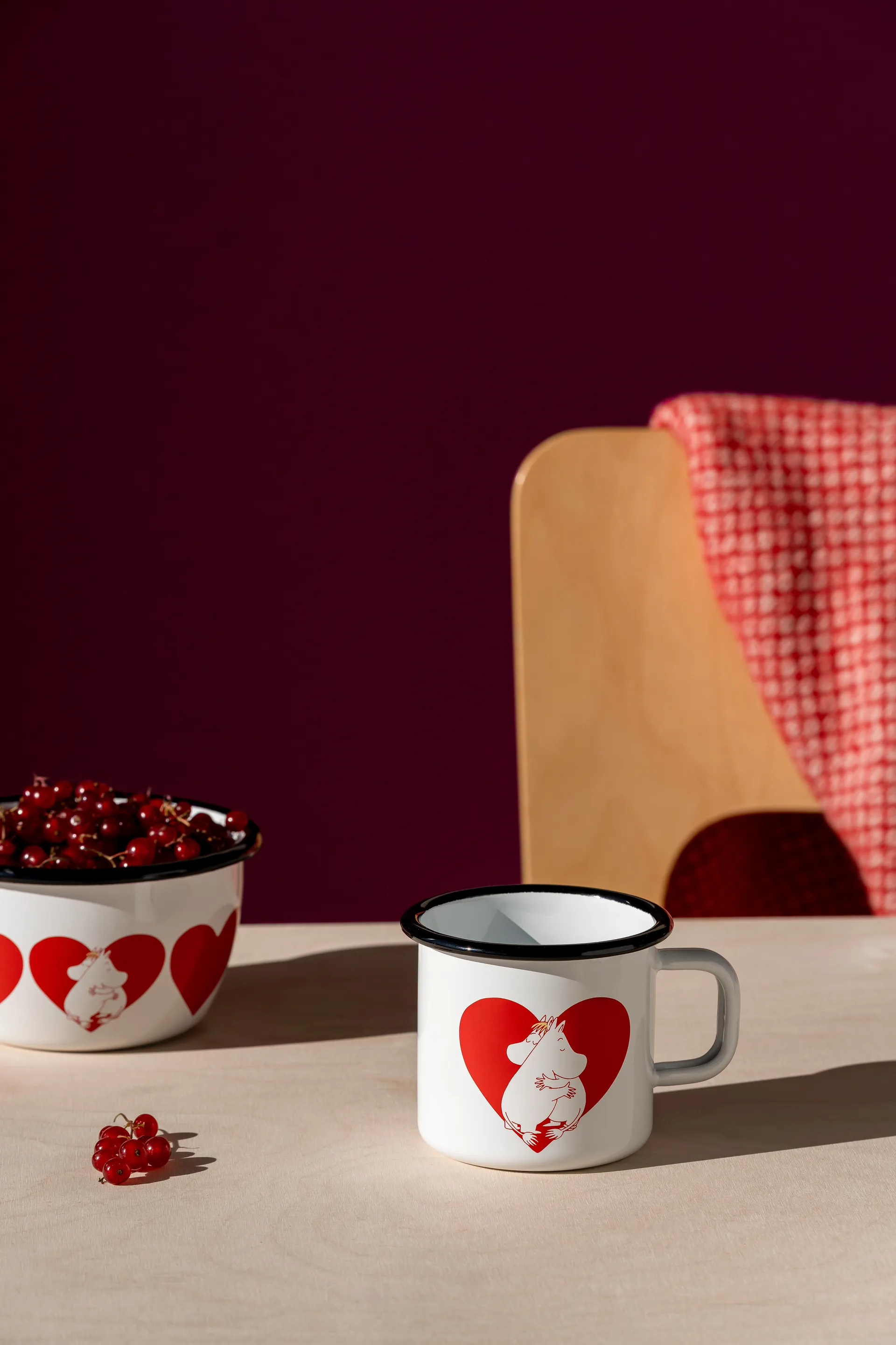 Moomin emaille mok 37 cl, Heart Muurla