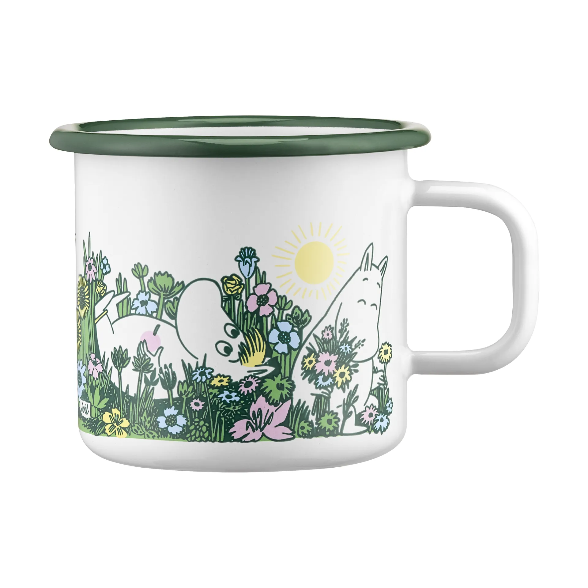 Moomin emaille mok 37 cl, In the garden Muurla