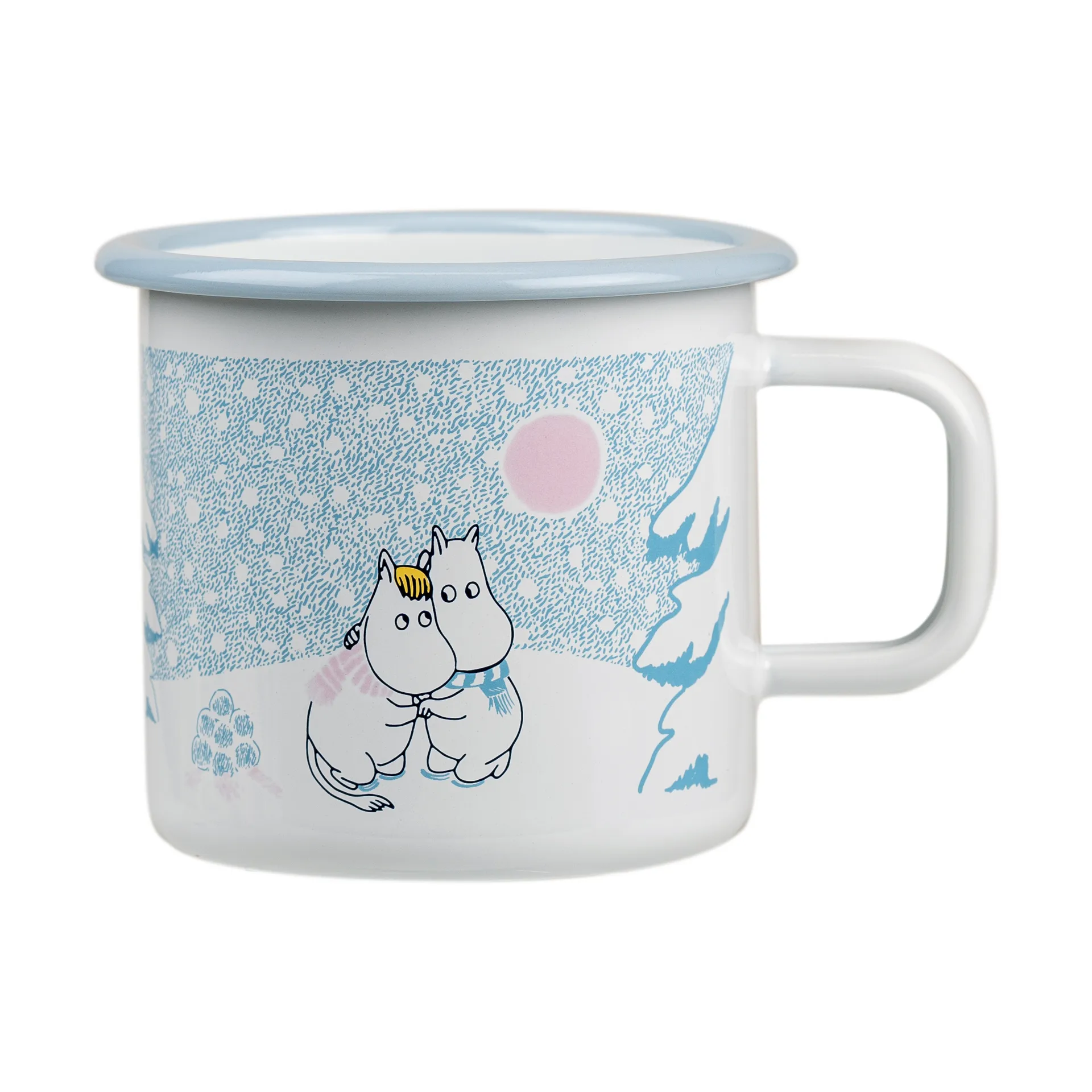 Moomin emaille mok 37 cl, Let it snow Muurla