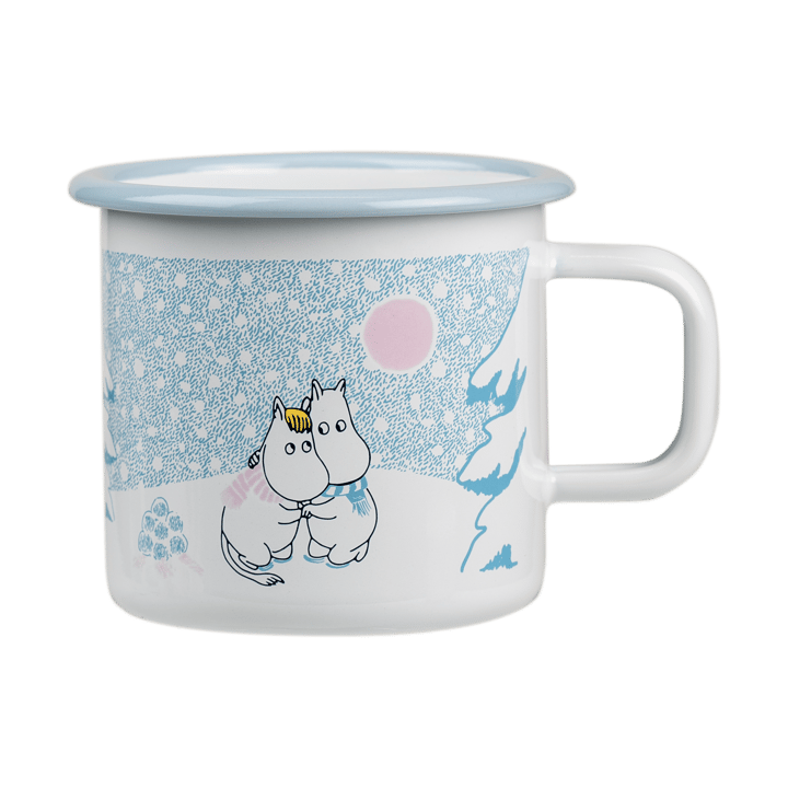 Moomin emaille mok 37 cl, Let it snow Muurla