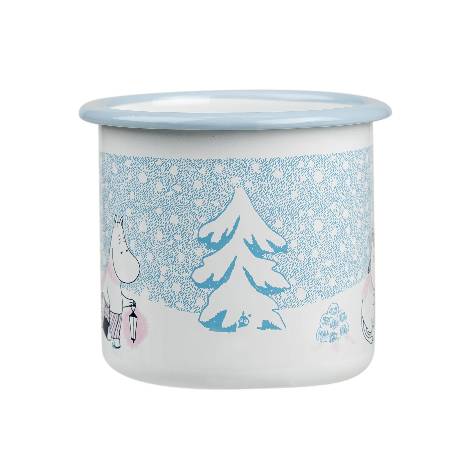 Moomin emaille mok 37 cl, Let it snow Muurla