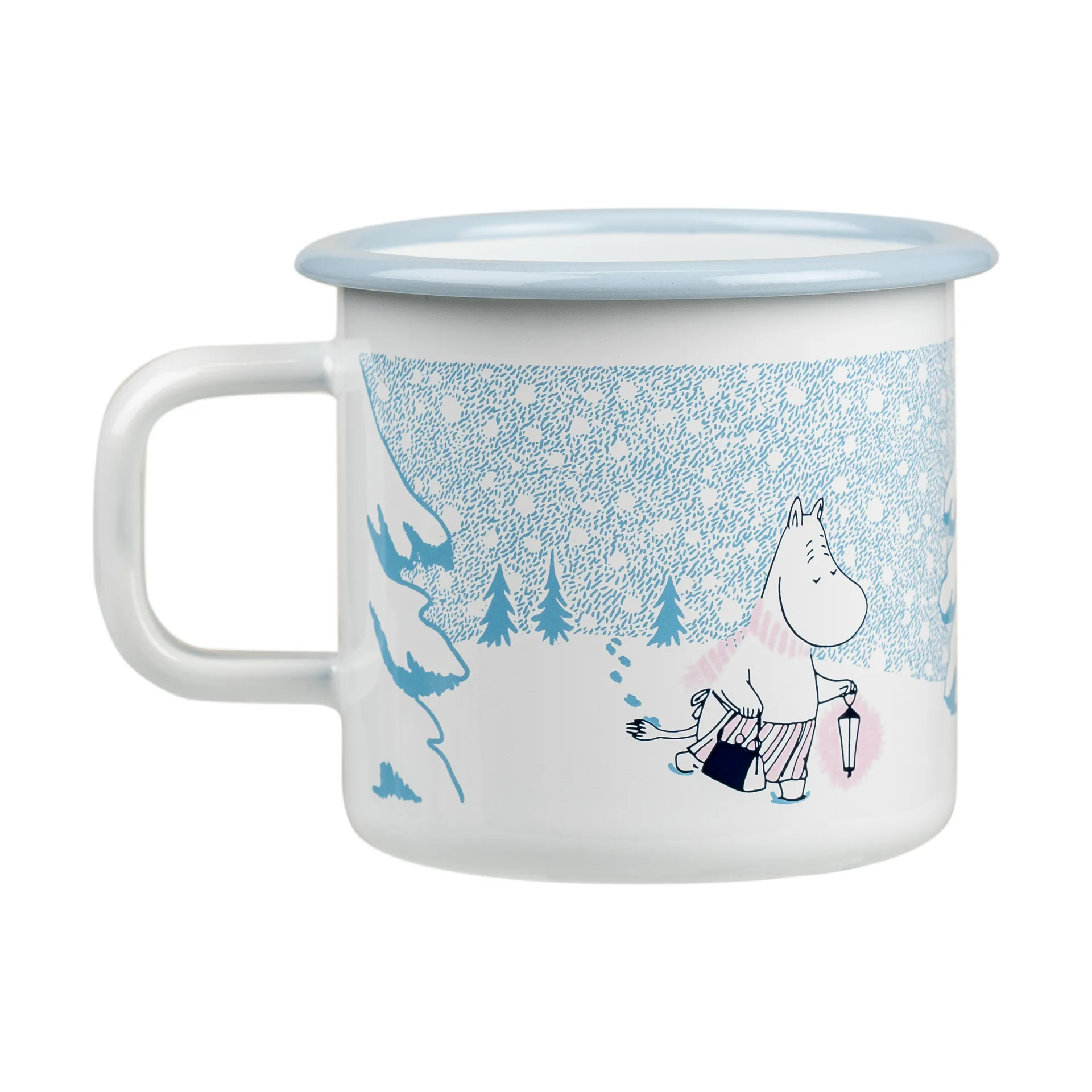 Moomin emaille mok 37 cl, Let it snow Muurla