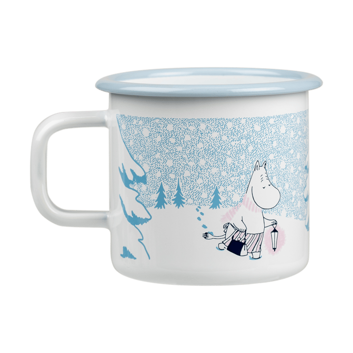 Moomin emaille mok 37 cl, Let it snow Muurla