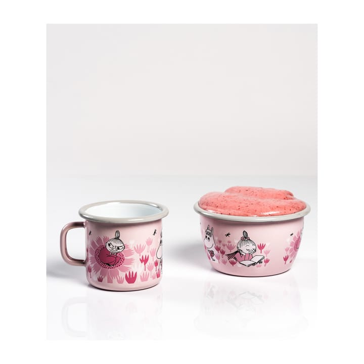 Moomin emaillen kom Girls 30 cl, Roze Muurla