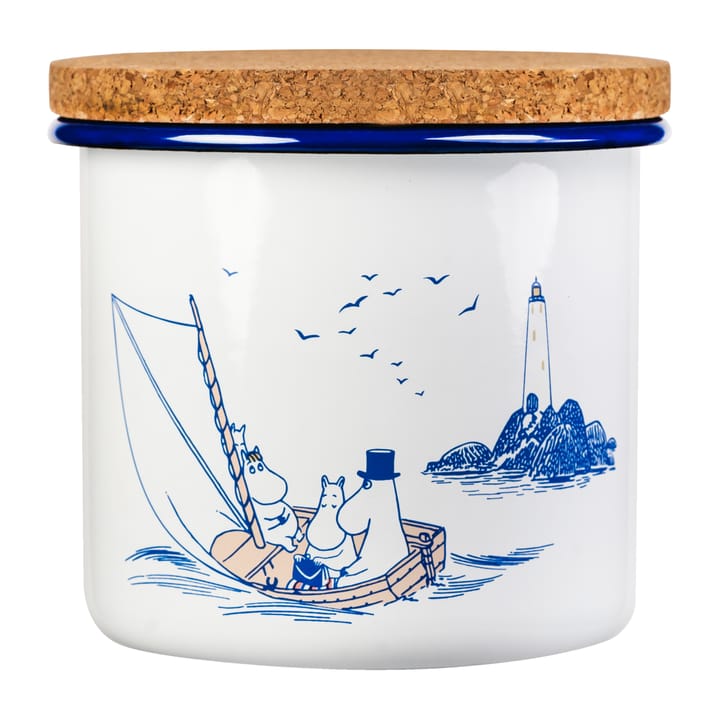 Moomin emaillen pot met kurkdeksel 1,3 l - Sailors - Muurla
