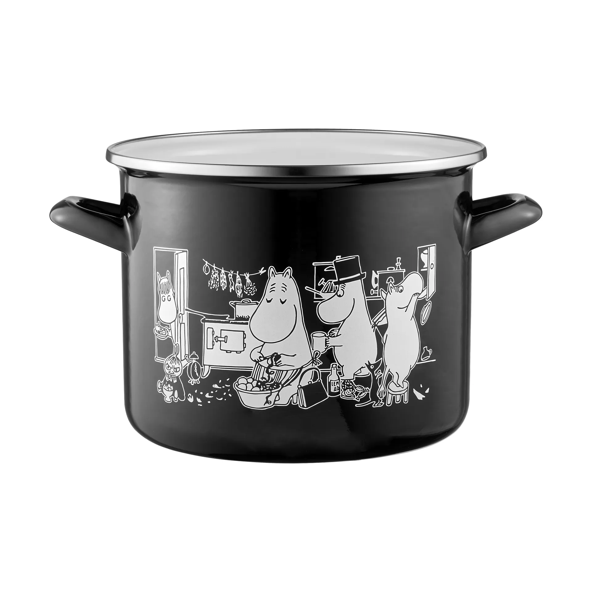 Moomin geëmailleerde pan hoge deksel 3,5 L, Kitchen Muurla