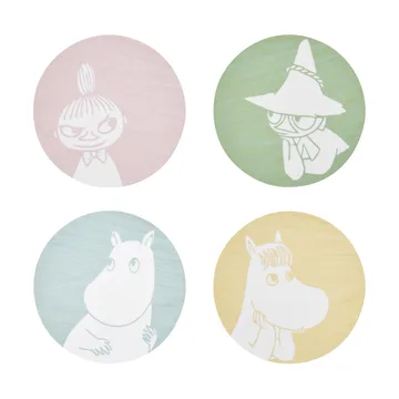 Moomin glasonderzetter Ø10 cm 4 delar - Moomin characters - Muurla