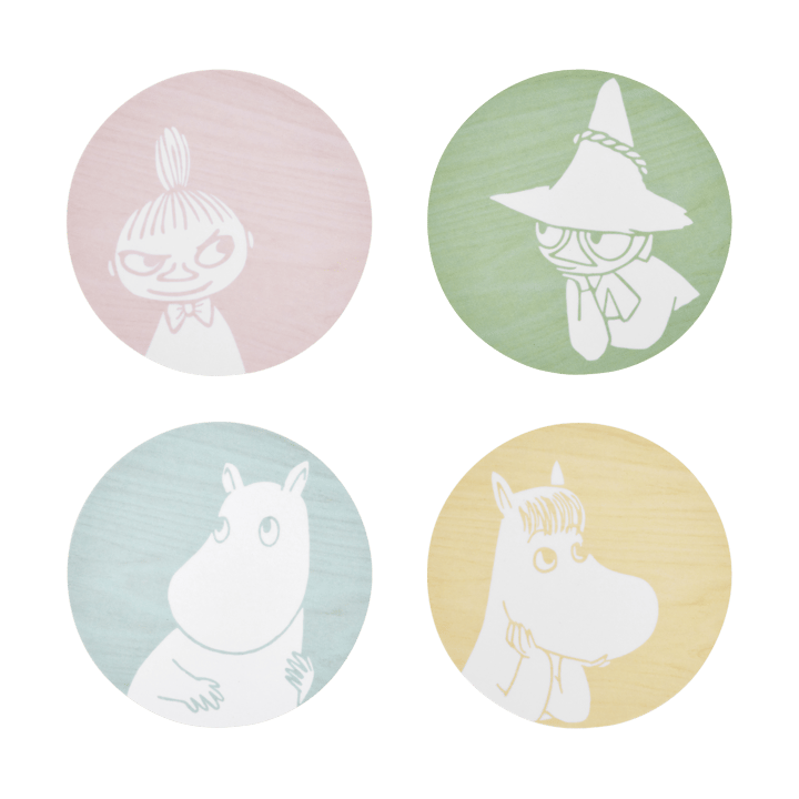 Moomin glasonderzetter �Ø10 cm 4 delar - Moomin characters - Muurla