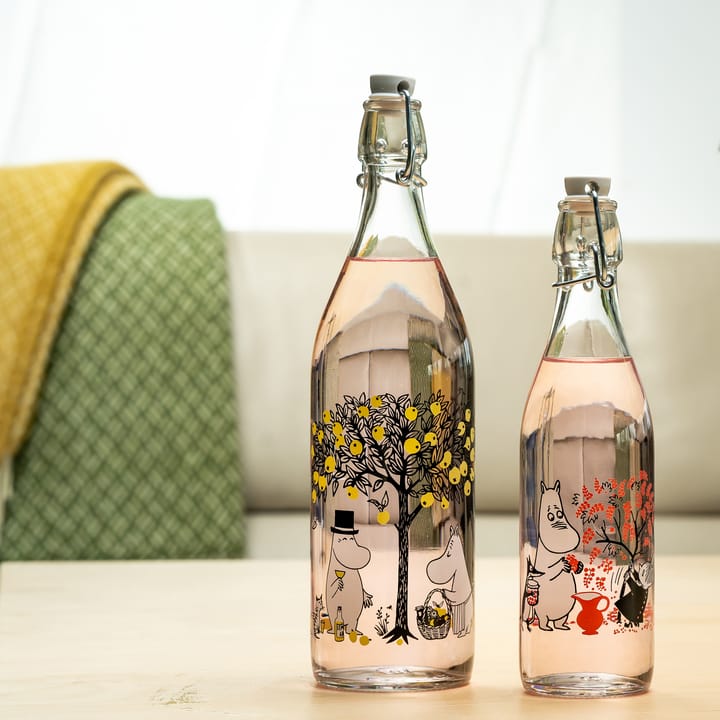 Moomin glazen fles 1 L, Apples Muurla