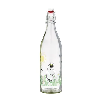 Moomin glazen fles 1 L - Meadow - Muurla