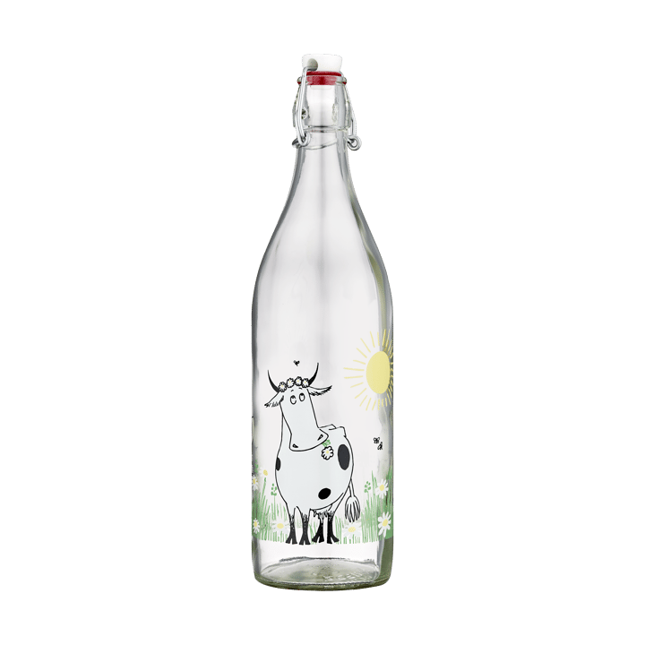 Moomin glazen fles 1 L, Meadow Muurla