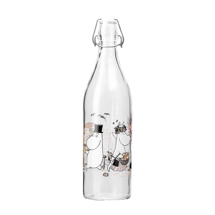 Moomin glazen fles 1 L, The Beach Muurla