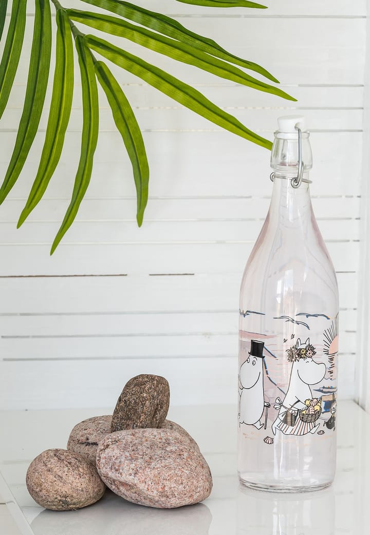 Moomin glazen fles 1 L, The Beach Muurla