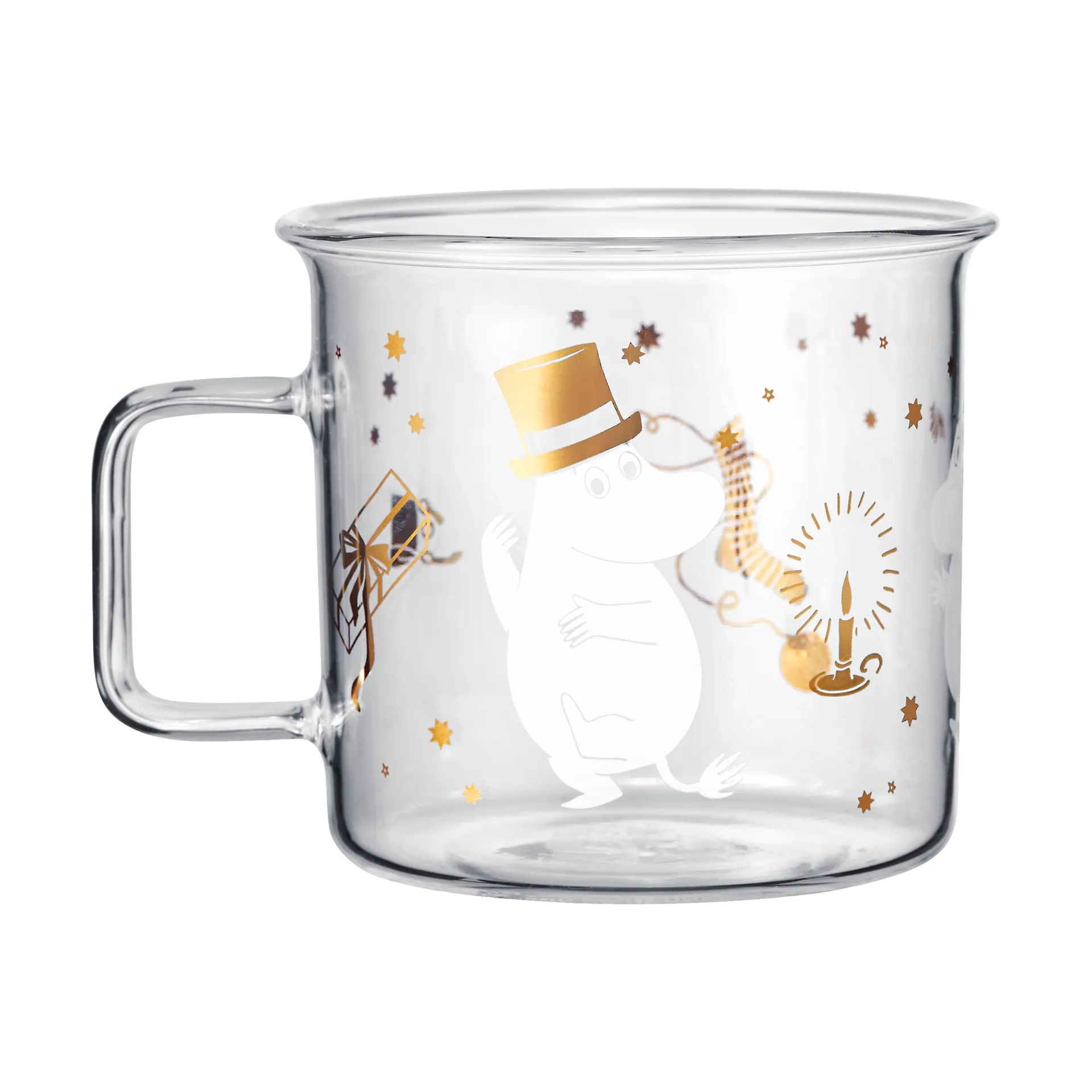Moomin glazen mok 35 cl, Sparkling stars Muurla