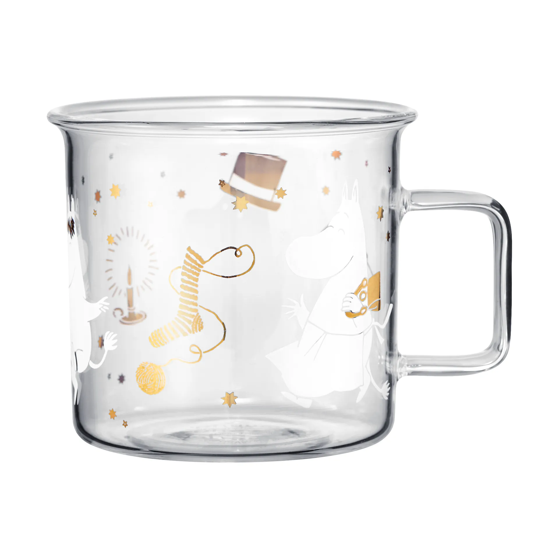 Moomin glazen mok 35 cl, Sparkling stars Muurla