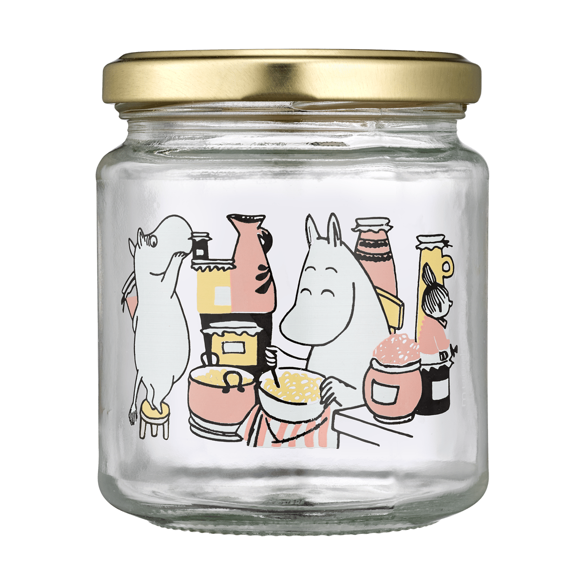 Muurla Moomin glazen pot 30 cl Jam | Scandinavisch Interieur | Dozen & boxen | Transparant